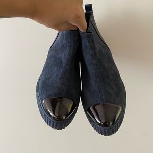 Geox steel toed navy boots